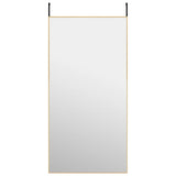 Vidaxl deurspiegel 50x100 cm glas en aluminium goudkleurig