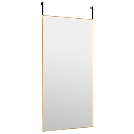 Vidaxl deurspiegel 50x100 cm glas en aluminium goudkleurig