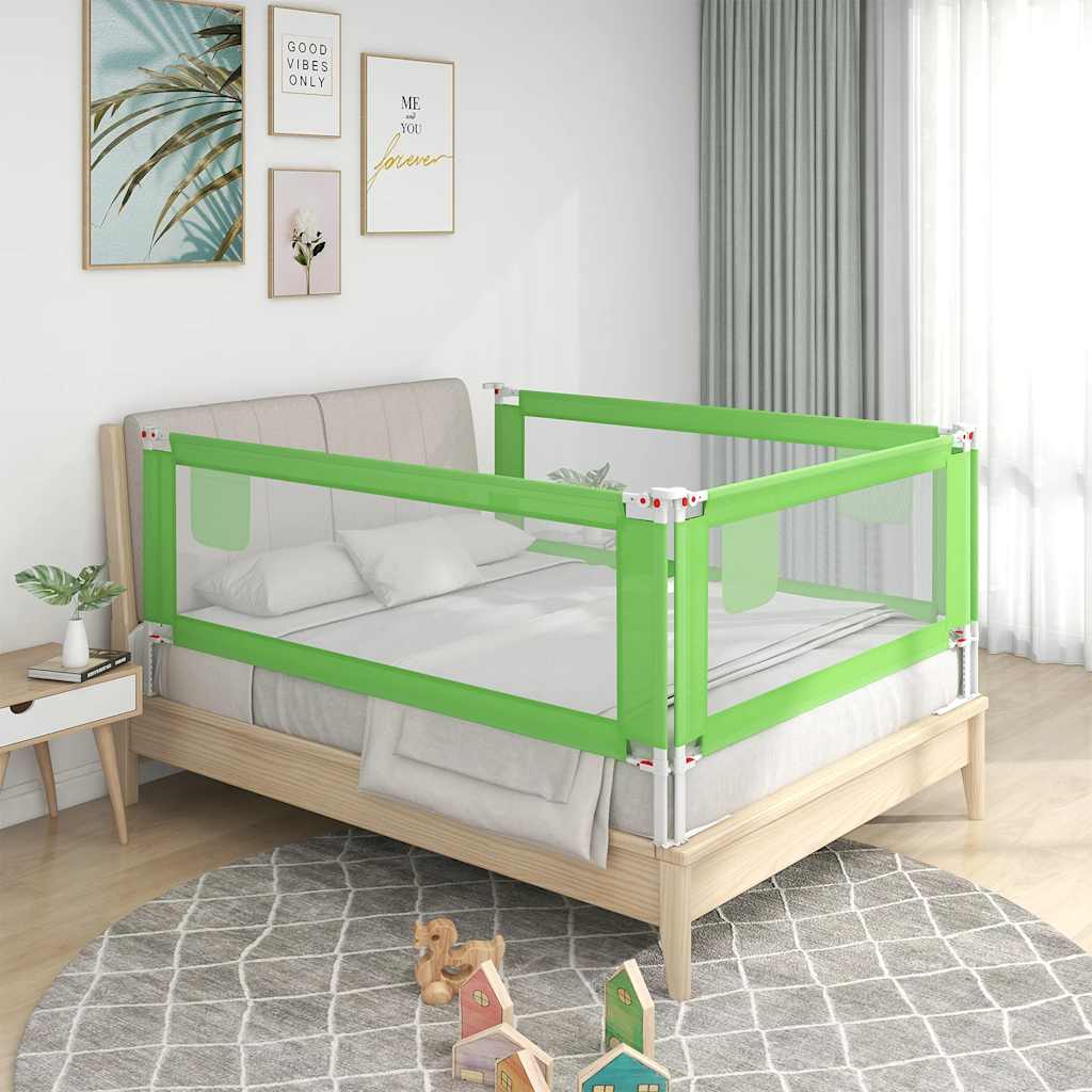 Vidaxl bedhekje peuter 120x25 cm stof groen