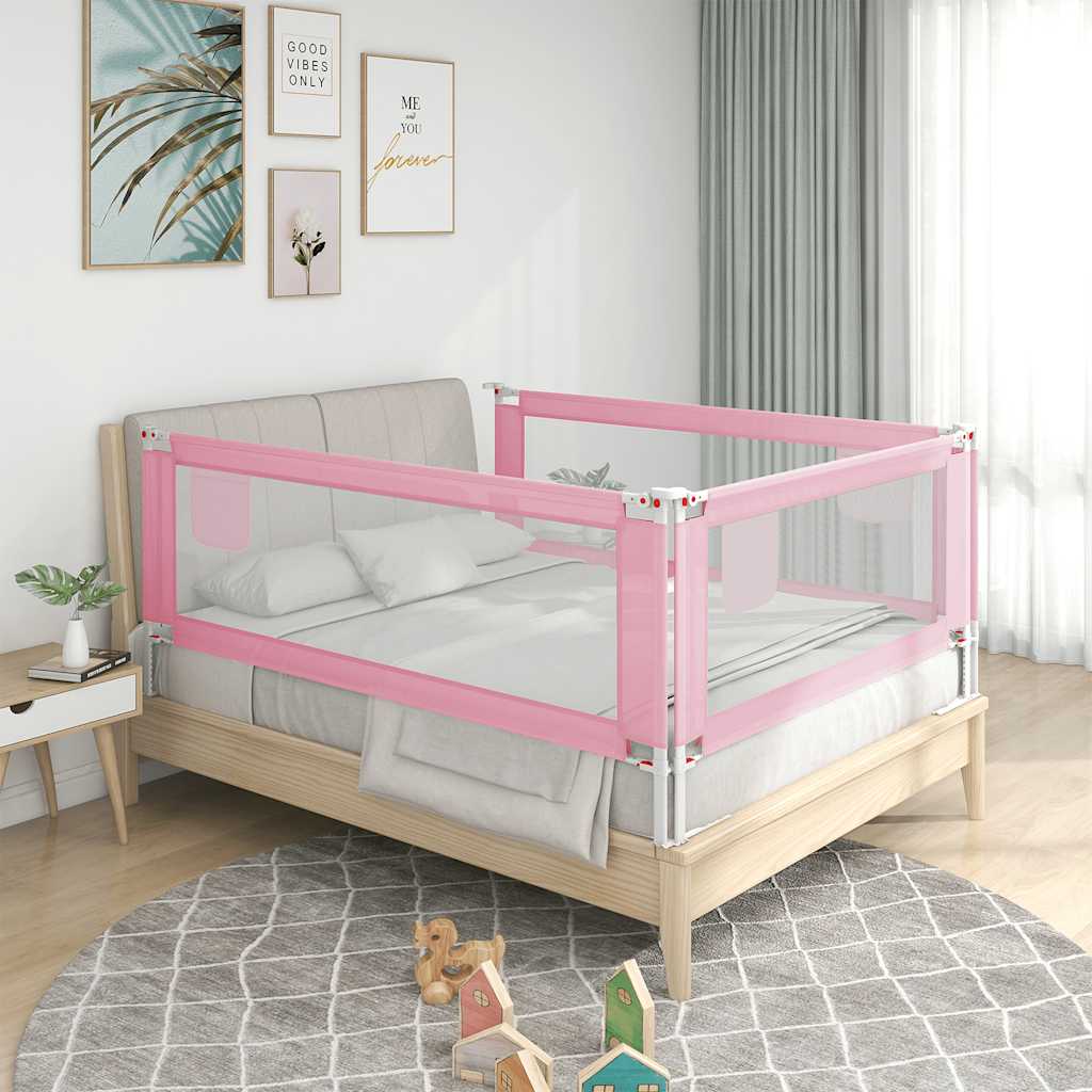 Vidaxl bedhekje peuter 90x25 cm stof roze