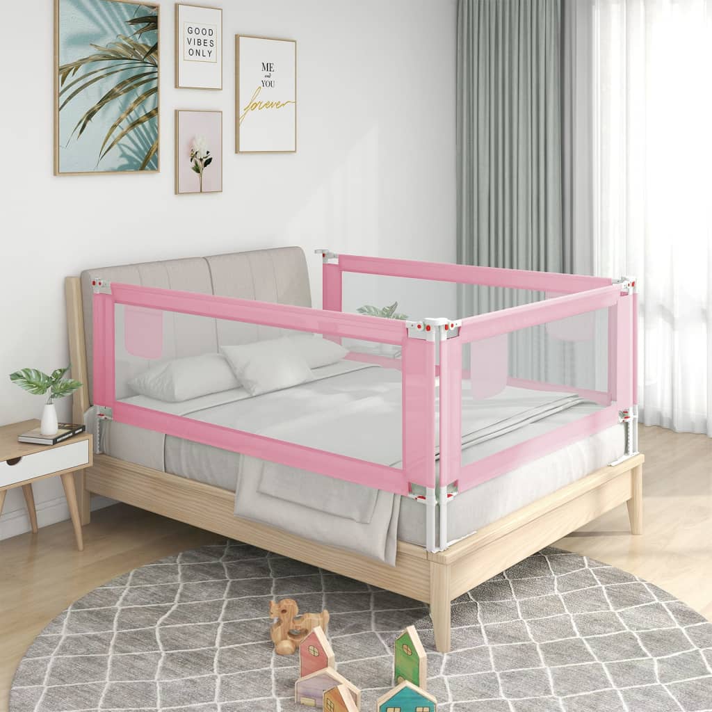 VidaXL Bedhekje peuter 120x25 cm stof roze