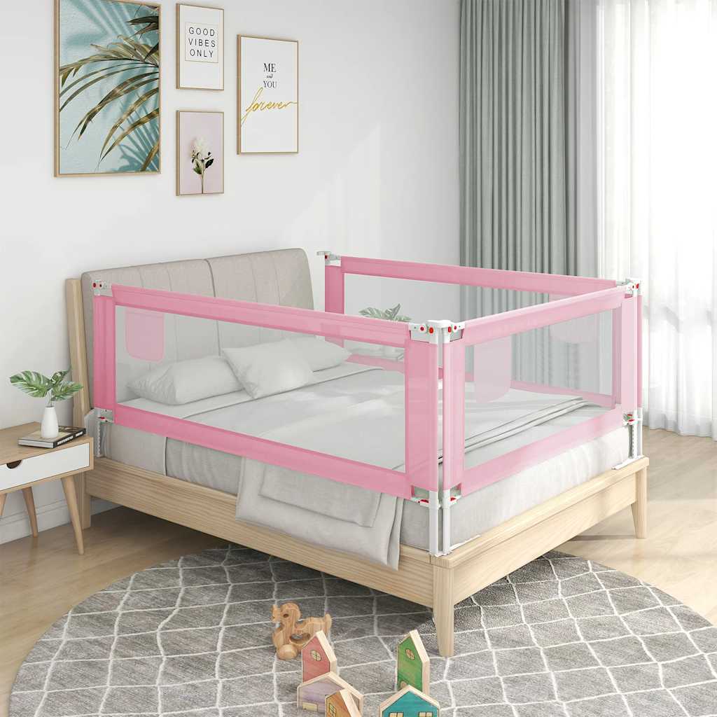 Vidaxl bedhekje peuter 150x25 cm stof roze