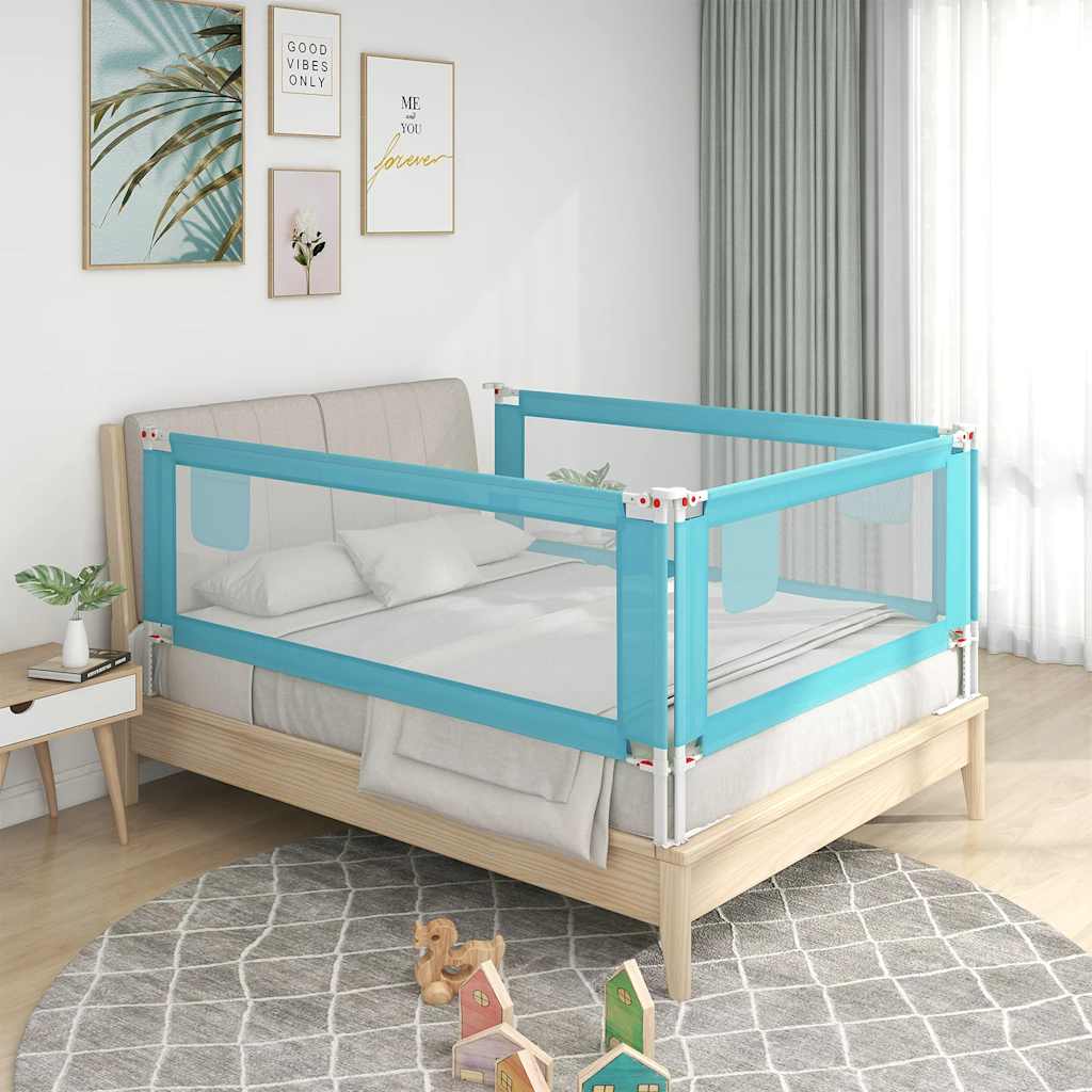 Vidaxl bedhekje peuter 90x25 cm stof blauw