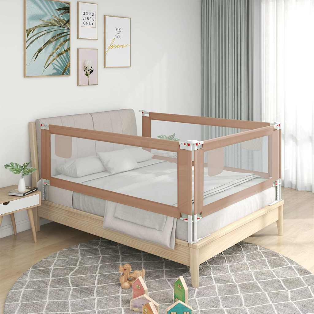 Vidaxl bedhekje peuter 90x25 cm stof taupe