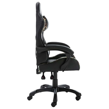 Vidaxl racestoel kunstleer zwart en camouflage