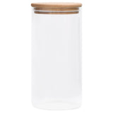 Vidaxl opbergpotten met bamboe deksels 4 st 1200 ml glas