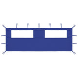 Vidaxl prieelzijwand met ramen 6x2 m blauw