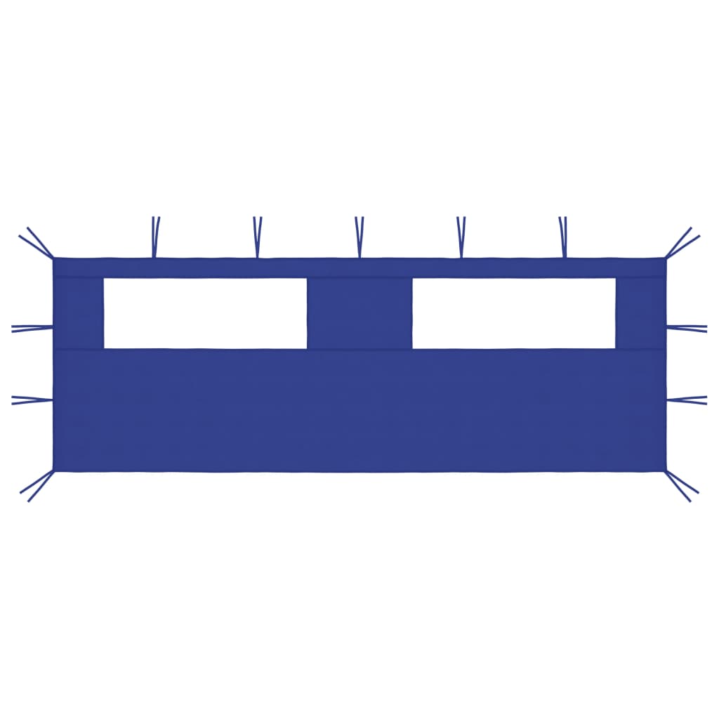 Vidaxl prieelzijwand met ramen 6x2 m blauw