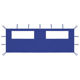 Vidaxl prieelzijwand met ramen 6x2 m blauw