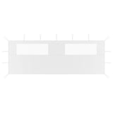 Vidaxl prieelzijwand met ramen 6x2 m wit