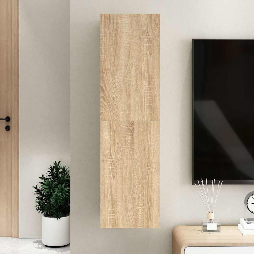 Vidaxl tv-meubel 30,5x30x110 cm bewerkt hout sonoma eikenkleurig