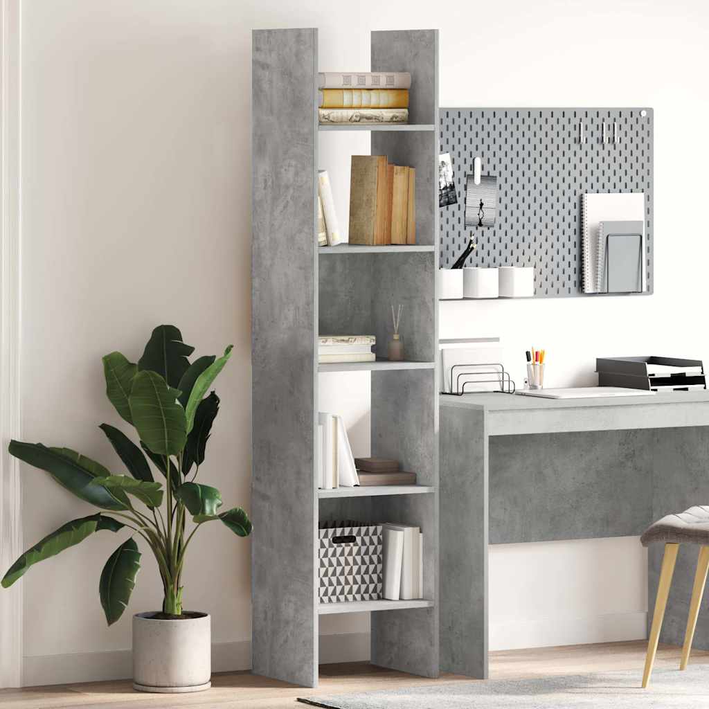 Vidaxl boekenkast 40x35x180 cm bewerkt hout betongrijs