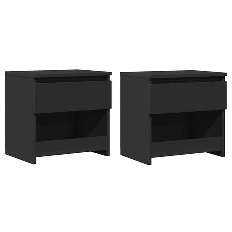 Vidaxl nachtkastjes 2 st 40x30x39 cm bewerkt hout zwart