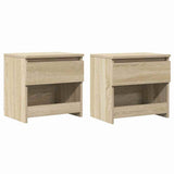 Vidaxl nachtkastjes 2 st 40x30x39 cm bewerkt hout sonoma eikenkleurig