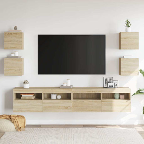 Vidaxl tv-wandmeubelen 4 st 30,5x30x30 cm sonoma eikenkleurig