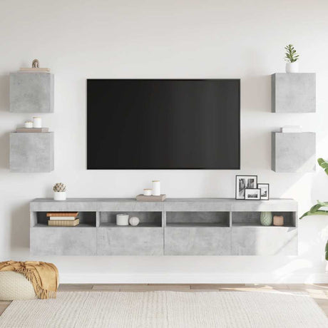 Vidaxl tv-wandmeubelen 4 st 30,5x30x30 cm betongrijs