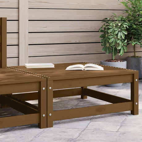 Vidaxl tuinvoetenbank 70x70x30 cm massief grenenhout honingbruin