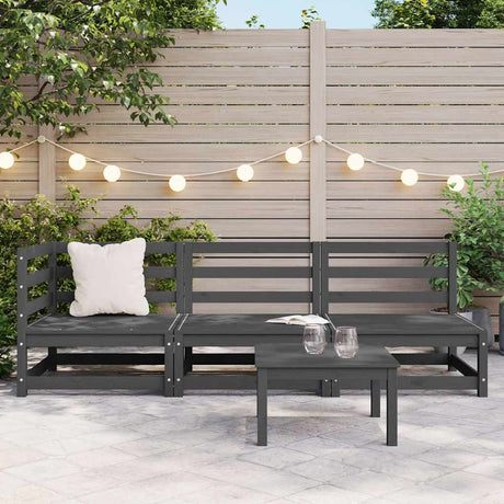 Vidaxl 3-delige loungeset massief grenenhout grijs