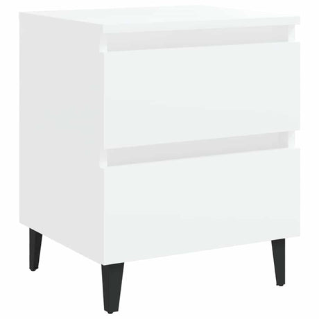 Vidaxl nachtkastje 40x35x50 cm bewerkt hout wit
