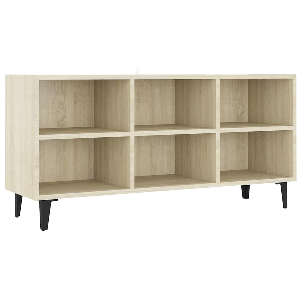 Vidaxl tv-meubel met metalen poten 103,5x30x50 cm sonoma eikenkleurig
