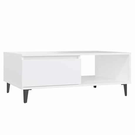 Vidaxl salontafel 90x60x35 cm bewerkt hout wit