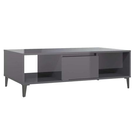 Vidaxl salontafel 103,5x60x35 cm bewerkt hout hoogglans grijs
