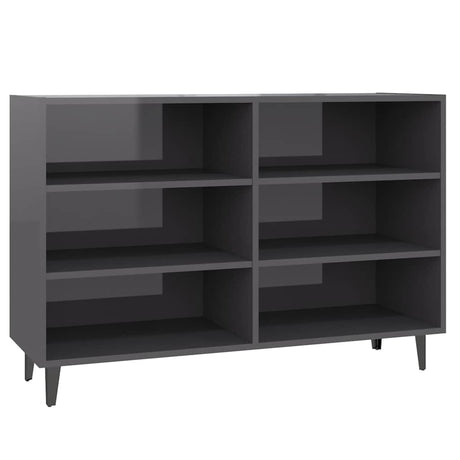 Vidaxl dressoir 103,5x35x70 cm bewerkt hout hoogglans grijs