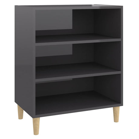 Vidaxl dressoir 57x35x70 cm bewerkt hout hoogglans grijs