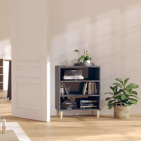 Vidaxl dressoir 57x35x70 cm bewerkt hout hoogglans grijs
