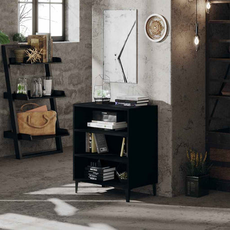 Vidaxl dressoir 57x35x70 cm bewerkt hout zwart