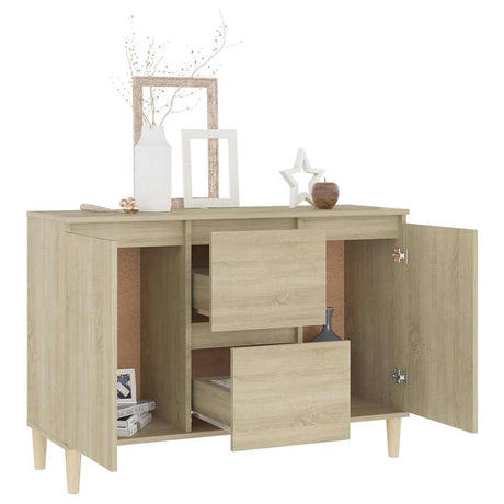 Vidaxl dressoir 101x35x70 cm bewerkt hout sonoma eikenkleurig
