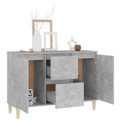 Vidaxl dressoir 101x35x70 cm bewerkt hout betongrijs