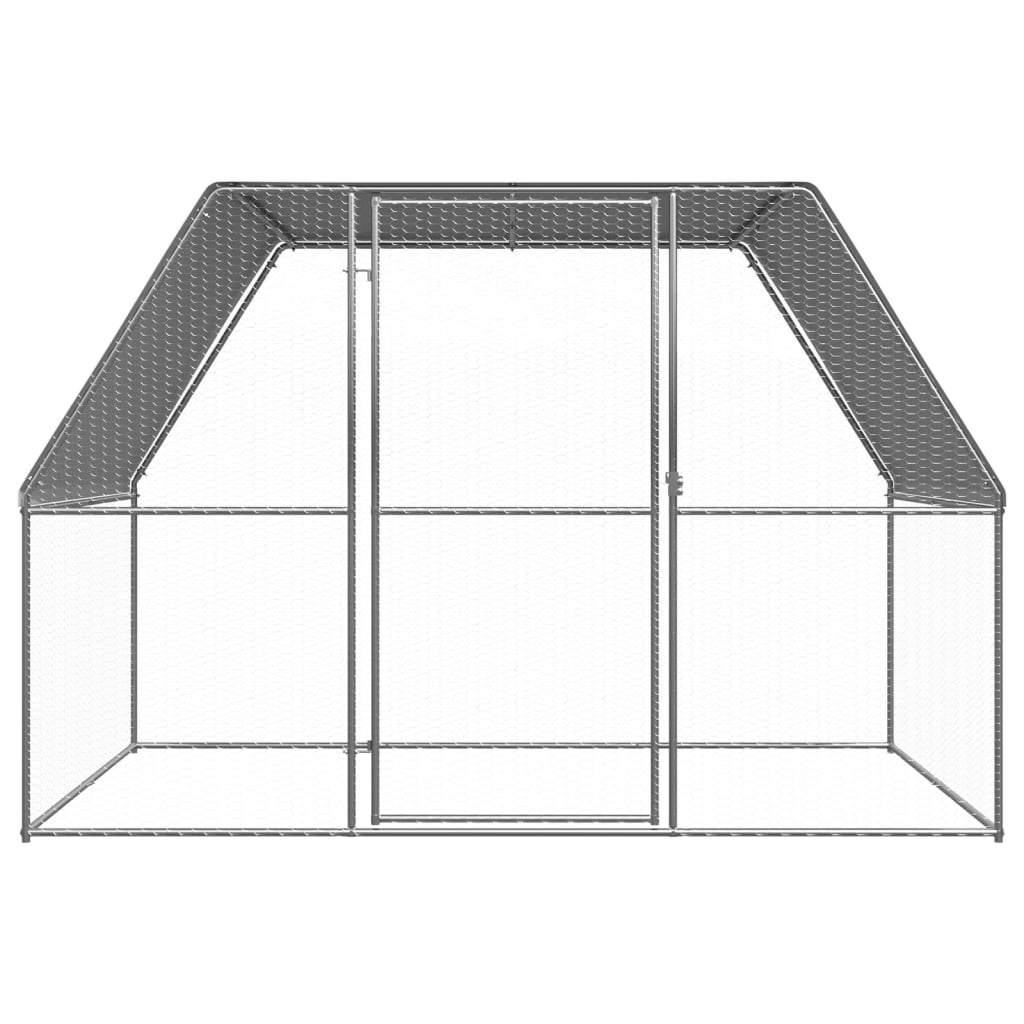 Vidaxl buitenhok voor kippen 3x2x2 m gegalvaniseerd staal