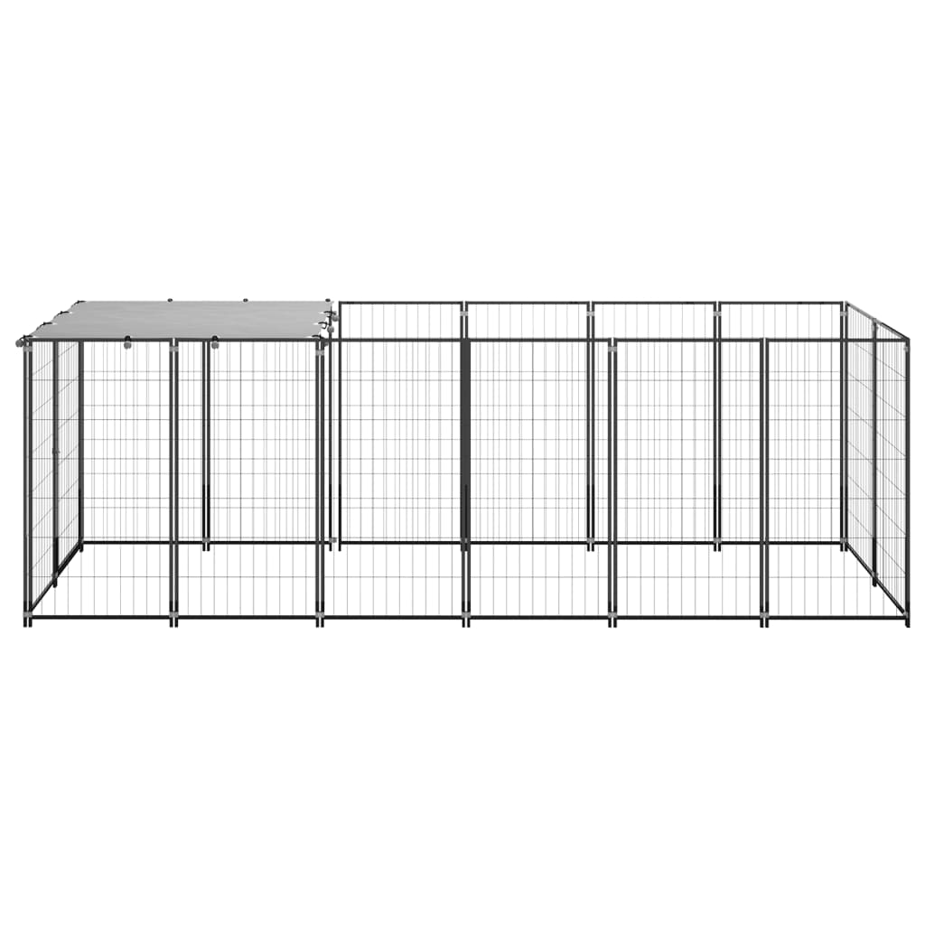 Vidaxl hondenkennel 330x110x110 cm staal zwart