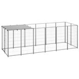 Vidaxl hondenkennel 330x110x110 cm staal zilverkleurig