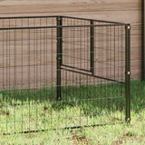 Vidaxl hondenkennel 100x100x70 cm staal zwart