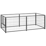 Vidaxl hondenkennel 200x100x70 cm staal zwart