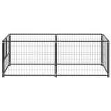 Vidaxl hondenkennel 200x100x70 cm staal zwart