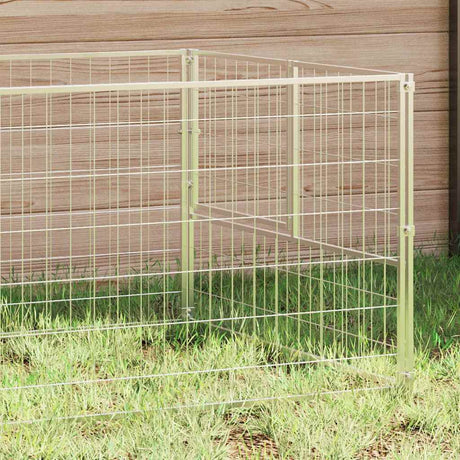 Vidaxl hondenkennel 100x100x70 cm staal zilverkleurig
