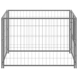 Vidaxl hondenkennel 100x100x70 cm staal zilverkleurig