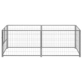 Vidaxl hondenkennel 200x100x70 cm staal zilverkleurig