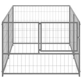 Vidaxl hondenkennel 200x100x70 cm staal zilverkleurig