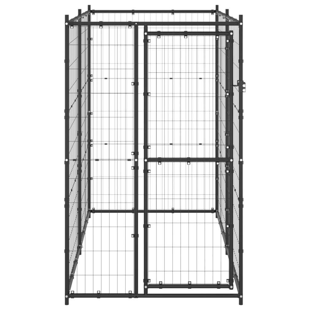 Vidaxl hondenkennel voor buiten 110x220x180 cm staal