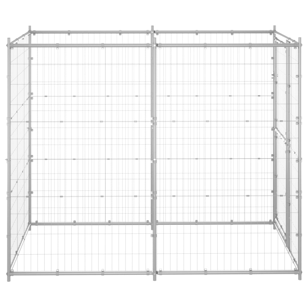 Vidaxl hondenkennel voor buiten 110x220x180 cm gegalvaniseerd staal