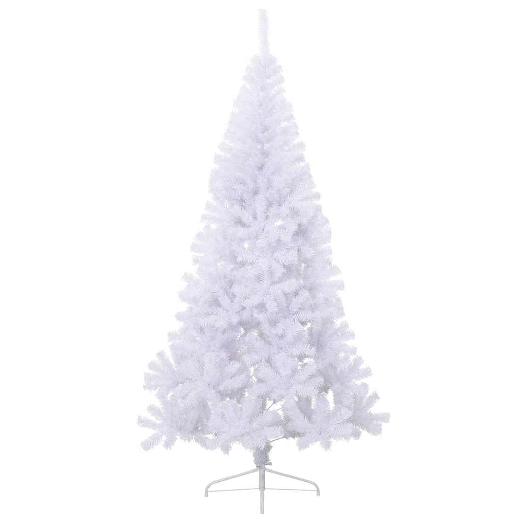 VidaXL Kunstkerstboom met standaard half 180 cm PVC wit