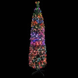 Vidaxl kunstkerstboom met standaard smal 150 cm glasvezel