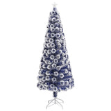 Vidaxl kunstkerstboom met verlichting 240 cm glasvezel wit en blauw