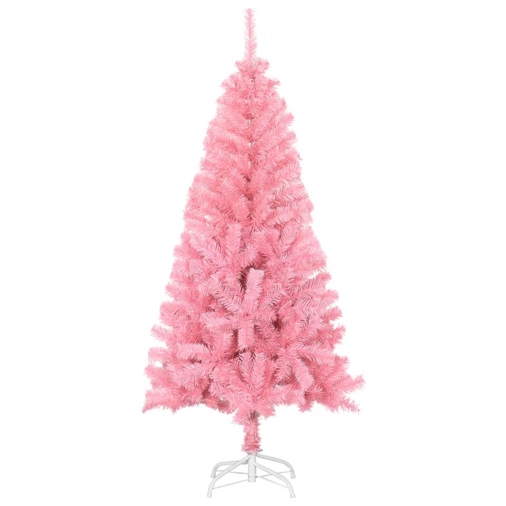 VidaXL Kunstkerstboom met standaard 120 cm PVC roze