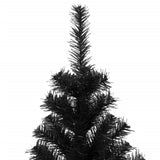 Vidaxl kunstkerstboom met standaard 240 cm pvc zwart