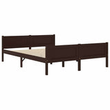 Vidaxl bedframe massief grenenhout donkerbruin 120x200 cm